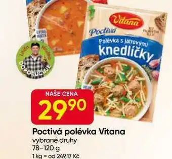 Hruška Vitana Poctivá polévka, vybrané druhy nabídka