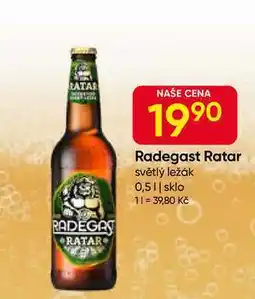 Hruška Radegast Ratar světlý ležák 0,5l sklo nabídka