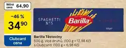 Tesco Barilla Těstoviny, 500 g, více druhů nabídka