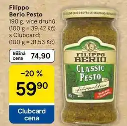 Tesco Filippo Berio Pesto nabídka