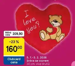 Tesco Srdce se vzorem 30 cm, více druhů nabídka