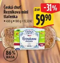 Albert Česká chuť Řezníkova mini tlačenka nabídka