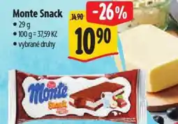 Albert Zott Monte Snack nabídka