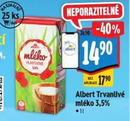 Albert Albert Trvanlivé mléko 3,5% nabídka