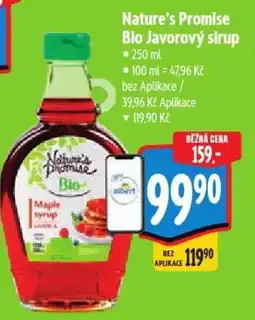 Albert Nature's Promise Bio Javorový sirup nabídka
