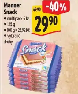 Albert Manner Snack nabídka