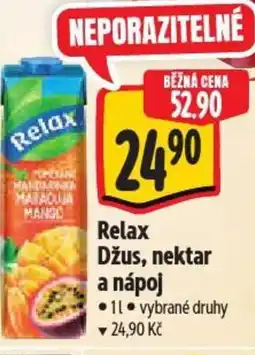 Albert Relax Džus, nektar a nápoj nabídka
