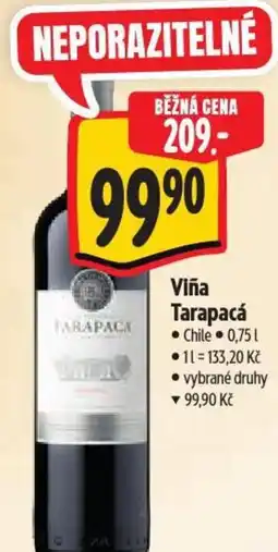 Albert Viña Tarapacá nabídka