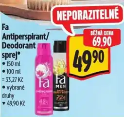 Albert Fa Antiperspirant/ Deodorant sprej nabídka