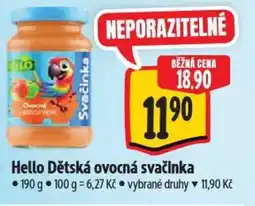 Albert Hello Dětská ovocná svačinka nabídka