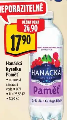 Albert Hanácká kyselka Paměť nabídka