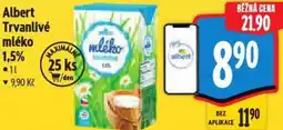 Albert Albert Trvanlivé mléko 1.5% nabídka