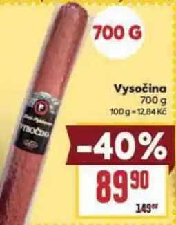 Billa Vysočina nabídka