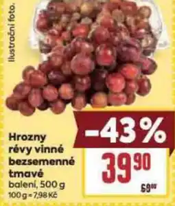 Billa Hrozny révy vinné bezsemenné tmavé nabídka