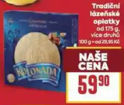 Billa Tradiční lázeňské oplatky nabídka