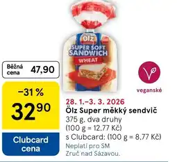 Tesco Ölz Super měkký sendvič nabídka