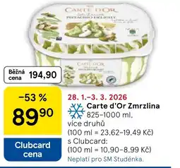 Tesco Carte d'Or Zmrzlina nabídka