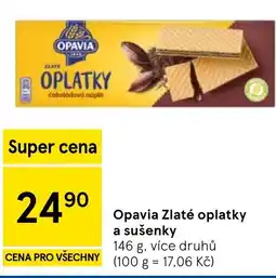Tesco Opavia Zlaté oplatky a sušenky nabídka