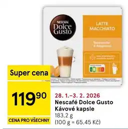 Tesco Nescafé Dolce Gusto Kávové kapsle nabídka