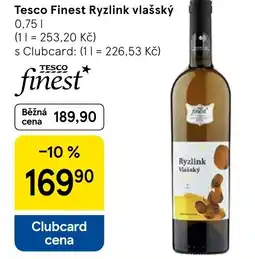 Tesco Tesco Finest Ryzlink vlašský nabídka