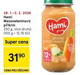 Tesco Hami Masozeleninový příkrm nabídka