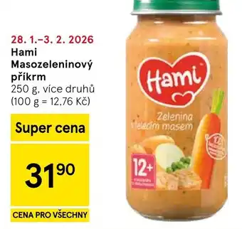 Tesco Hami Masozeleninový příkrm nabídka