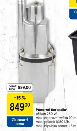 Tesco Ponorné čerpadlo nabídka