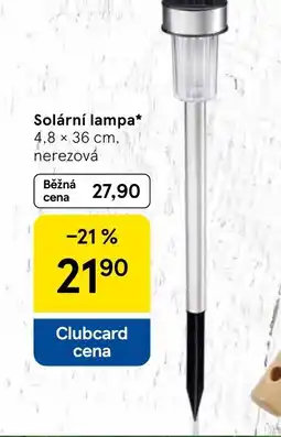 Tesco Solární lampa nabídka
