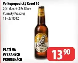 Partner Maloobchodní síť Velkopopovický Kozel 10 nabídka