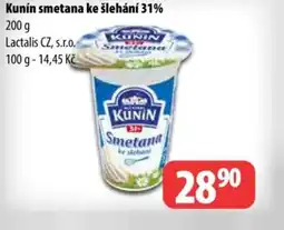 Partner Maloobchodní síť Kunín smetana ke šlehání 31% nabídka