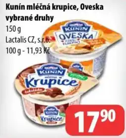 Partner Maloobchodní síť Kunín mléčná krupice, Oveska nabídka