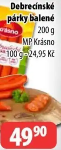 Partner Maloobchodní síť Debrecínské párky balené nabídka