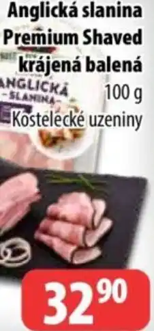 Partner Maloobchodní síť Anglická slanina Premium Shaved krájená balená nabídka