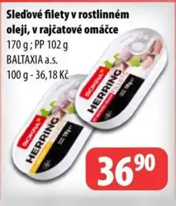 Partner Maloobchodní síť Sledové filety v rostlinném oleji, v rajčatové omáčce nabídka