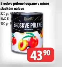 Partner Maloobchodní síť Broskve půlené loupané v mírně sladkém nálevu nabídka