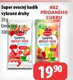 Partner Maloobchodní síť Super ovocný hadík nabídka