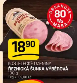 Flop Kostelecké uzeniny řeznická šunka výběrová nabídka