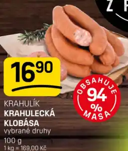 Flop Krahulík krahulecká klobása nabídka