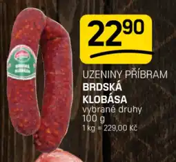 Flop Uzeniny příbram brdská klobása nabídka