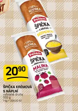 Flop Špička krémová s náplní nabídka