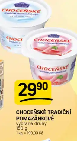 Flop Choceňské tradiční pomazánkové nabídka