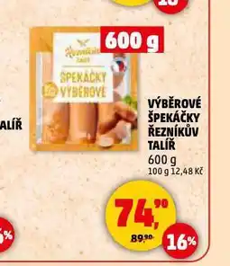 Penny Market Výběrové špekáčky nabídka