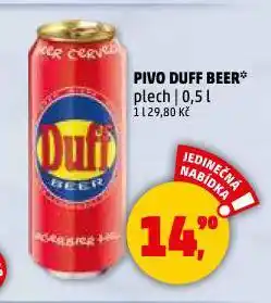 Penny Market Pivo duff beer nabídka