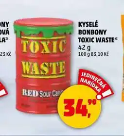 Penny Market Kyselé bonbony toxic waste nabídka