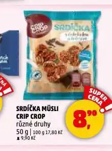 Penny Market Srdíčka müsli crip crop nabídka