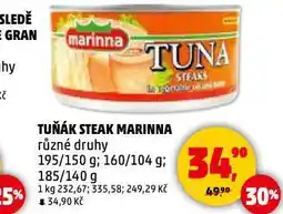 Penny Market Tuňák steak marinna nabídka