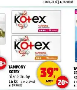 Penny Market Tampony kotex nabídka