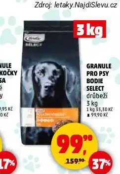 Penny Market Bodie select granule pro psy nabídka