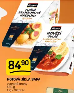 Flop Hotová jídla bapa nabídka