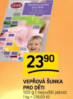 Flop Vepřová šunka pro děti nabídka
